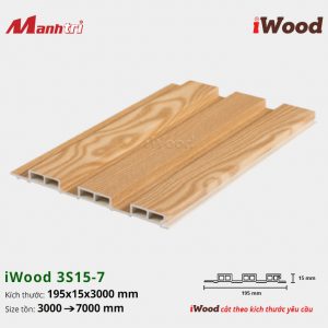 Tấm Ốp Nhựa iWood W195x15-3S15-7