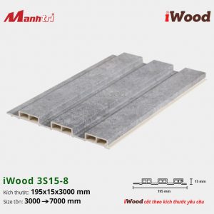 Tấm Ốp Nhựa iWood W195x15-3S15-8
