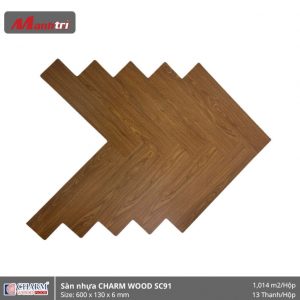 Sàn nhựa xương cá Charm Wood SC91