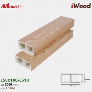 Lam gỗ nhựa iWood L50x100-L510-2