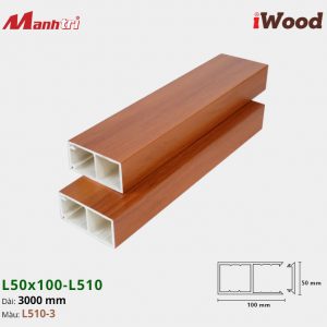 Lam gỗ nhựa iWood L50x100-L510-3