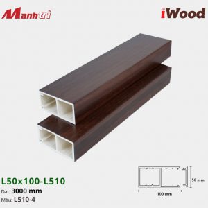 Lam gỗ nhựa iWood L50x100-L510-4