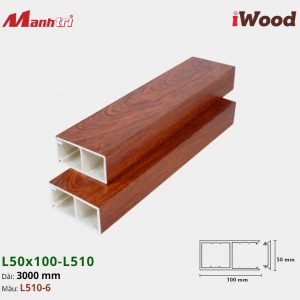 Lam gỗ nhựa iWood L50x100-L510-6