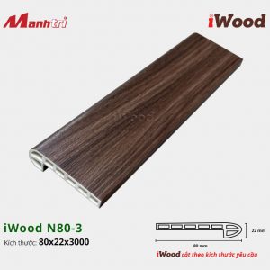 Nẹp nhựa cầu thang iWood N80-3