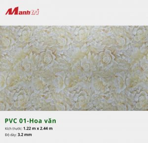 tấm ốp tường hoa văn PVC 01