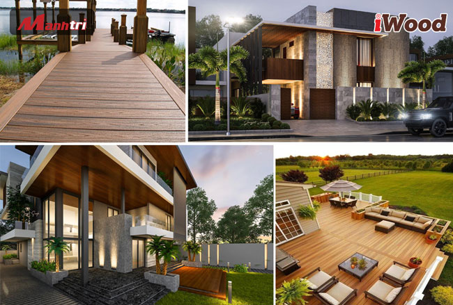 ứng dụng gỗ nhựa iwood ngoài trời hình 1