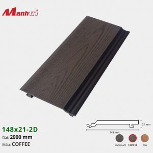 Gỗ Nhựa Ốp Tường,Trần Techwood 148x21-Coffee