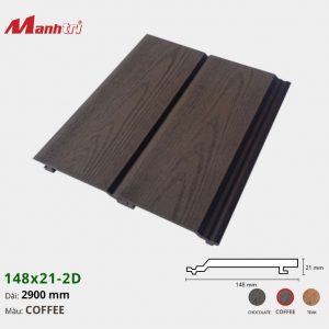 Gỗ Nhựa Ốp Tường,Trần Techwood 148x21-Coffee