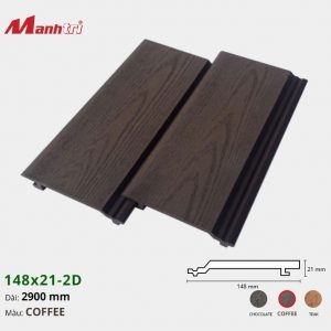 Gỗ Nhựa Ốp Tường,Trần Techwood 148x21-Coffee