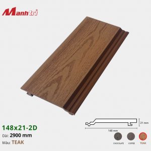 Gỗ Nhựa Ốp Tường,Trần Techwood 148x21-Teak