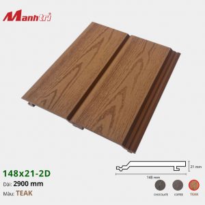 Gỗ Nhựa Ốp Tường,Trần Techwood 148x21-Teak