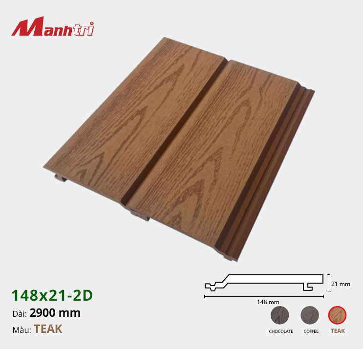 op-tran-tuong-148-21-2D-teak-hinh-3 Gỗ Nhựa Ốp Tường,Trần Techwood 148x21-Teak
