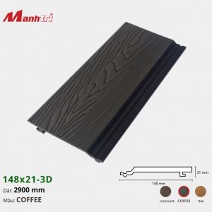 Gỗ Nhựa Ốp Tường,Trần Techwood 148x21-3D-Coffee