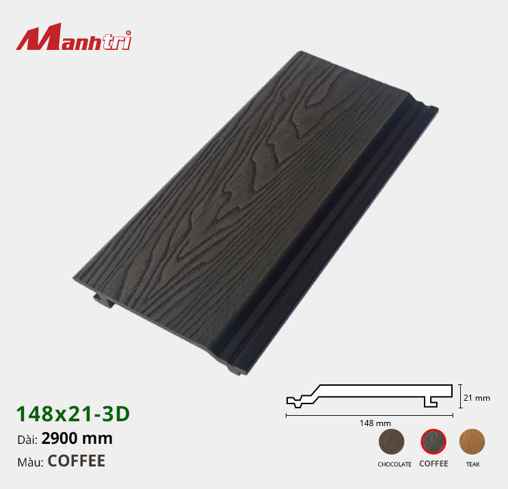 op-tran-tuong-148-21-3D-coffee-hinh-1 Gỗ Nhựa Ốp Tường,Trần Techwood 148x21-3D-Coffee
