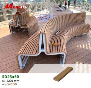 Lắp đặt ghế gỗ nhựa ngoài trời