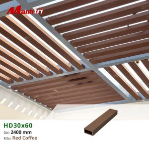 Hình ảnh thi công lam gỗ nhựa HD30x60 quận 1