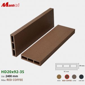 Gỗ Nhựa HD20x92-Red Coffee