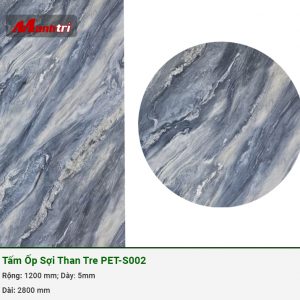 Tấm ốp sợi than tre vân giả đá PET-S002