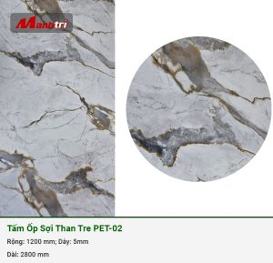 Tấm ốp sợi than tre vân giả đá