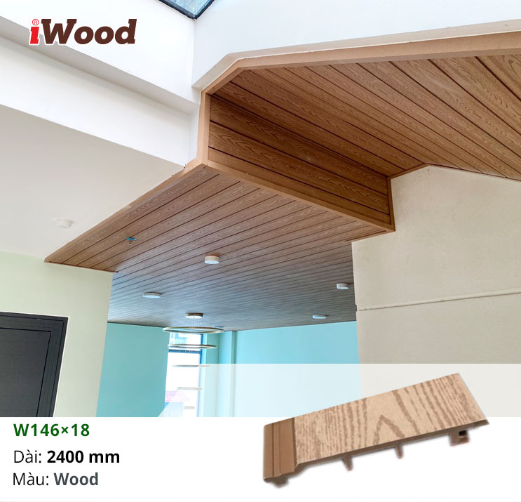 Thi công ốp trang trí gỗ nhựa W146×18 tại quận 6, HCM