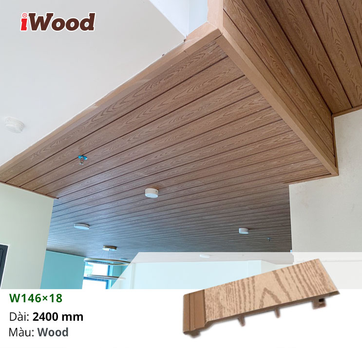 Thi công ốp trang trí gỗ nhựa W146×18 tại quận 6, HCM