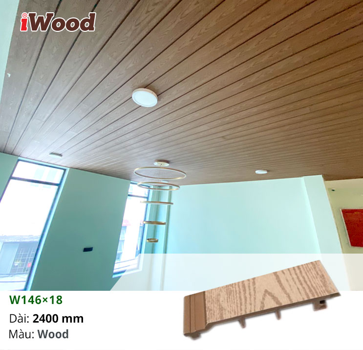 Thi công ốp trang trí gỗ nhựa W146×18 tại quận 6, HCM