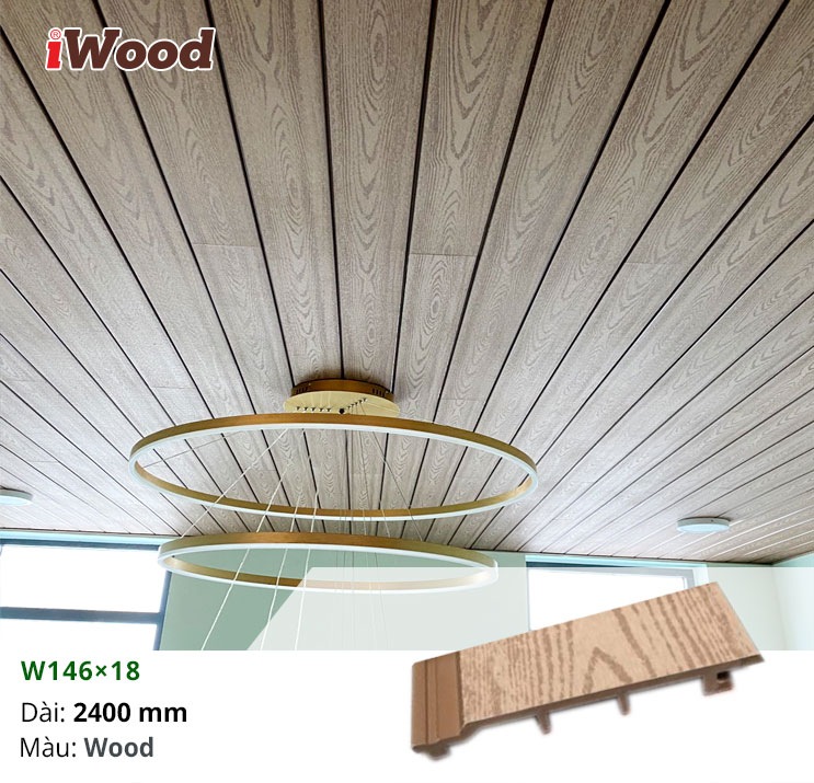 Thi công ốp trang trí gỗ nhựa W146×18 tại quận 6, HCM