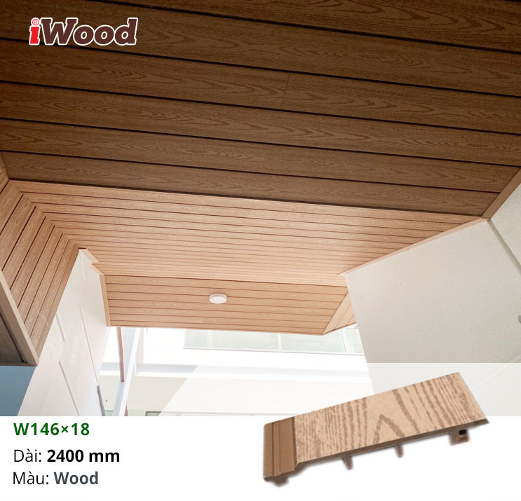 Thi công ốp trang trí gỗ nhựa W146×18 tại quận 6, HCM
