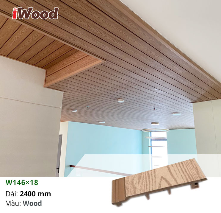 Thi công ốp trang trí gỗ nhựa W146×18 tại quận 6, HCM