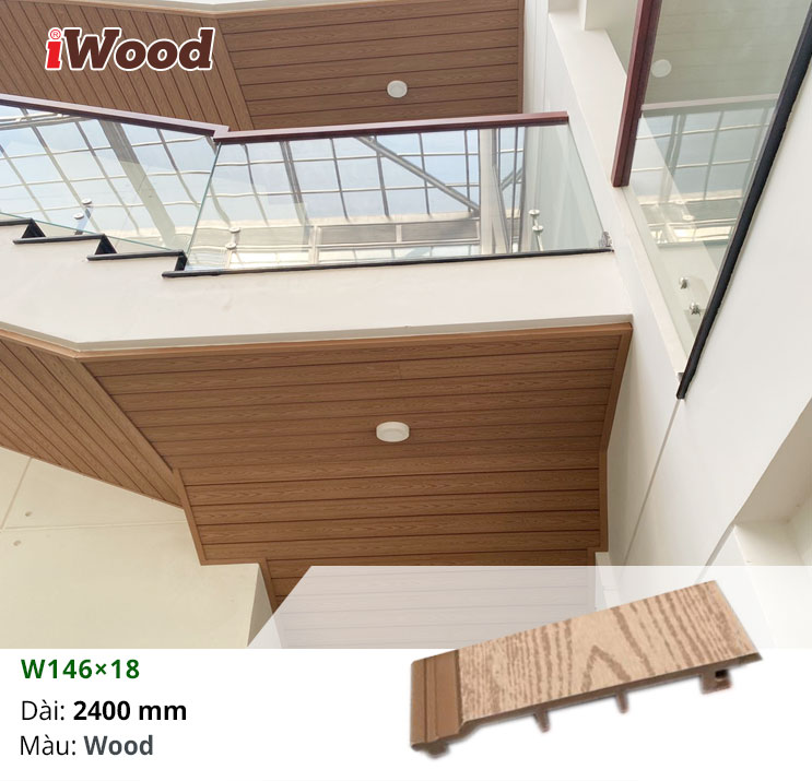 Thi công ốp trang trí gỗ nhựa W146×18 tại quận 6, HCM