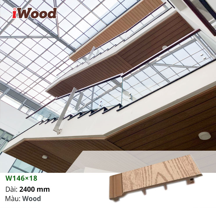 Thi công ốp trang trí gỗ nhựa W146×18 tại quận 6, HCM