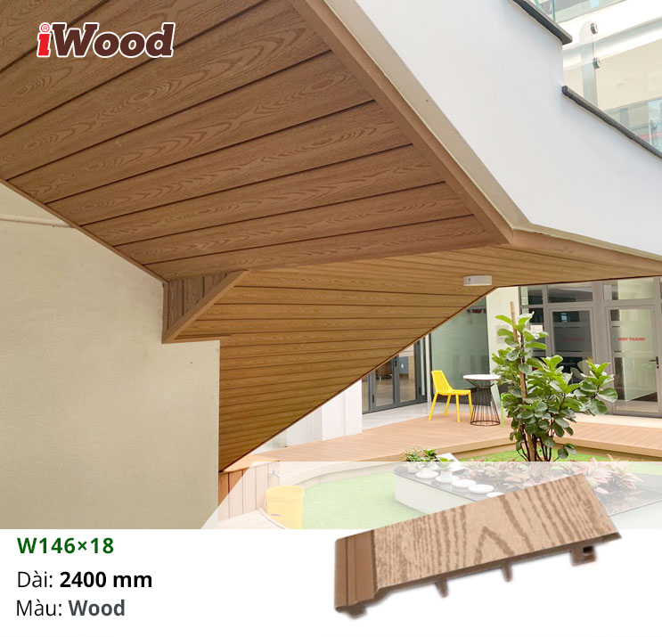 Thi công ốp trang trí gỗ nhựa W146×18 tại quận 6, HCM