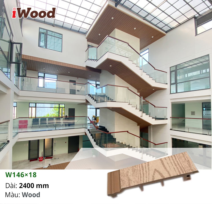 Thi công ốp trang trí gỗ nhựa W146×18 tại quận 6, HCM