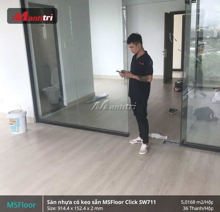 Sàn nhựa có keo sẵn MSFloor