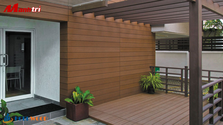 gỗ nhựa Hobi Wood ốp tường trần