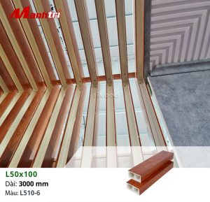 Thanh lam iWood L50x100-L50-6 ốp trang trí tại quận 10