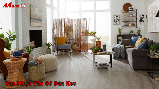 sàn nhựa vân gỗ dán keo