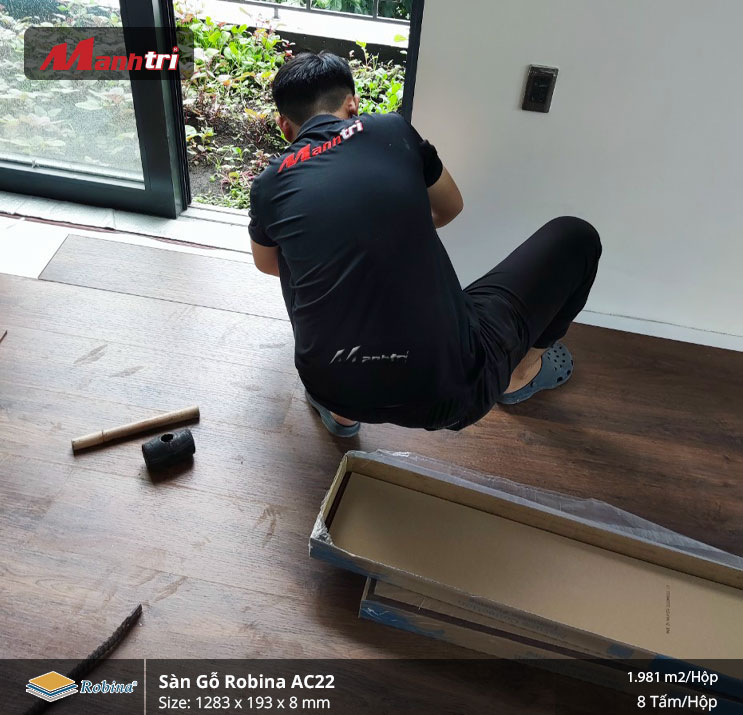 sàn gỗ công nghiệp Robina AC22 tại quận 2