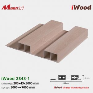 tấm ốp lam sóng iWood 2S43-1