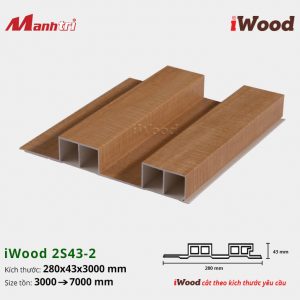 tấm ốp lam sóng iWood 2S43-2