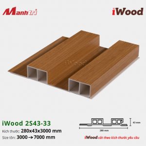 tấm ốp lam sóng iWood 2S43-33