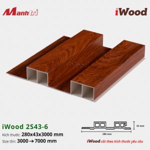 tấm ốp lam sóng iWood 2S43-6