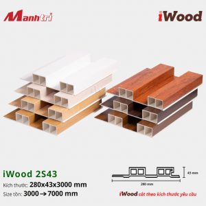 tấm ốp lam sóng iWood 2S43