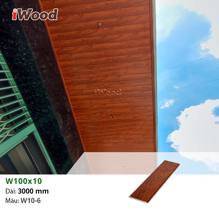 Ốp trần ban công bằng tấm iWood