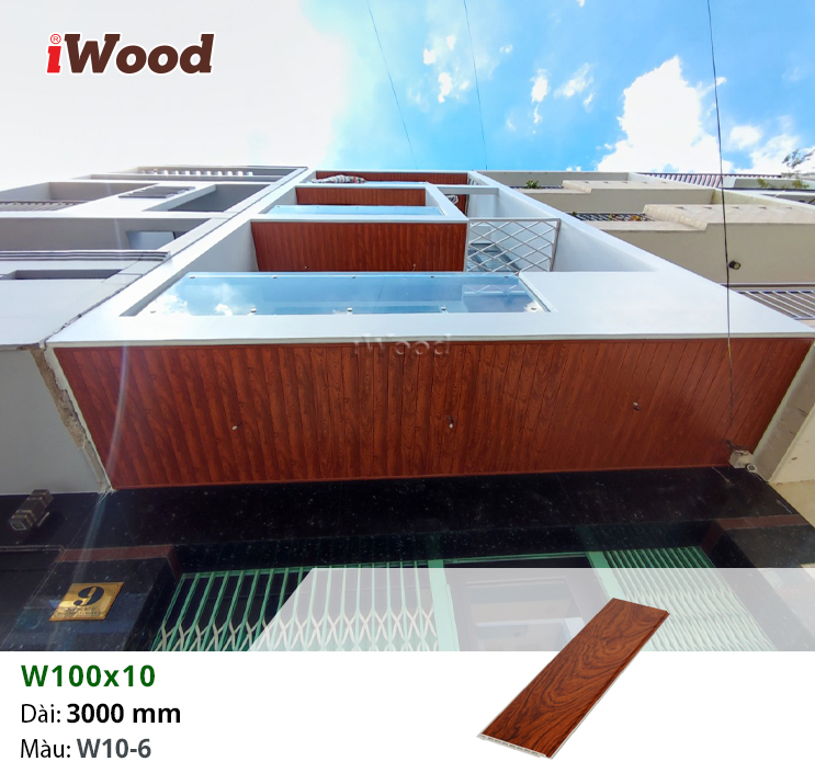 Ốp trần ban công bằng tấm iWood