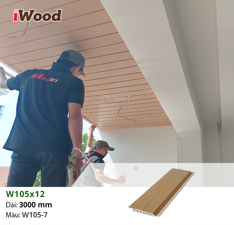 Tấm iWood W105x12-W105-7 ốp ban công ngoài trời