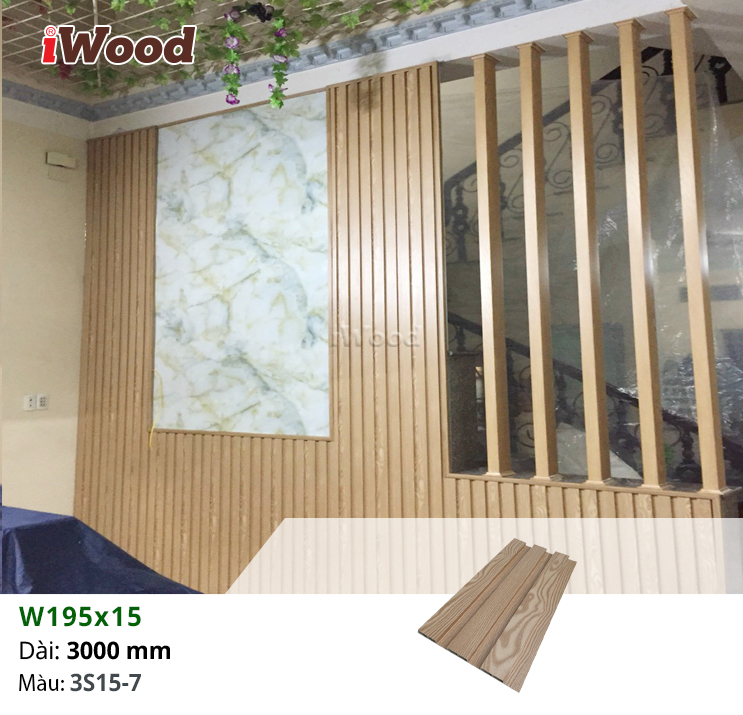 Ốp trang trí tấm ốp iWood W195x15-3S15-7