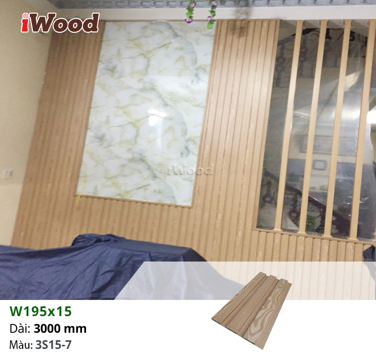 Ốp trang trí tấm ốp iWood W195x15-3S15-7