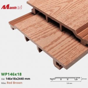 tấm ốp Mạnh Trí WP146x18-Red Brown