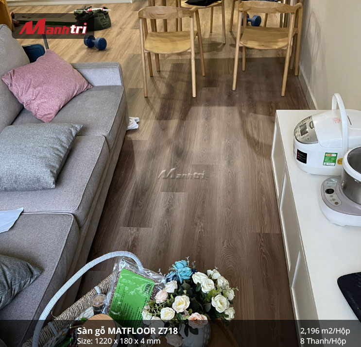 công trình sàn nhựa Matfloor Z718